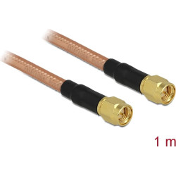 Delock Antenna Cable SMA Plug  SMA Plug RG-142 1 m low loss