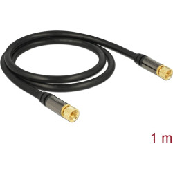 Delock Antenna cable F Plug > F Plug RG-6/U 1 m black