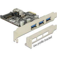 Delock PCI Express x1 Card to 3 x external + 1 x internal USB 5 Gbps Type-A female