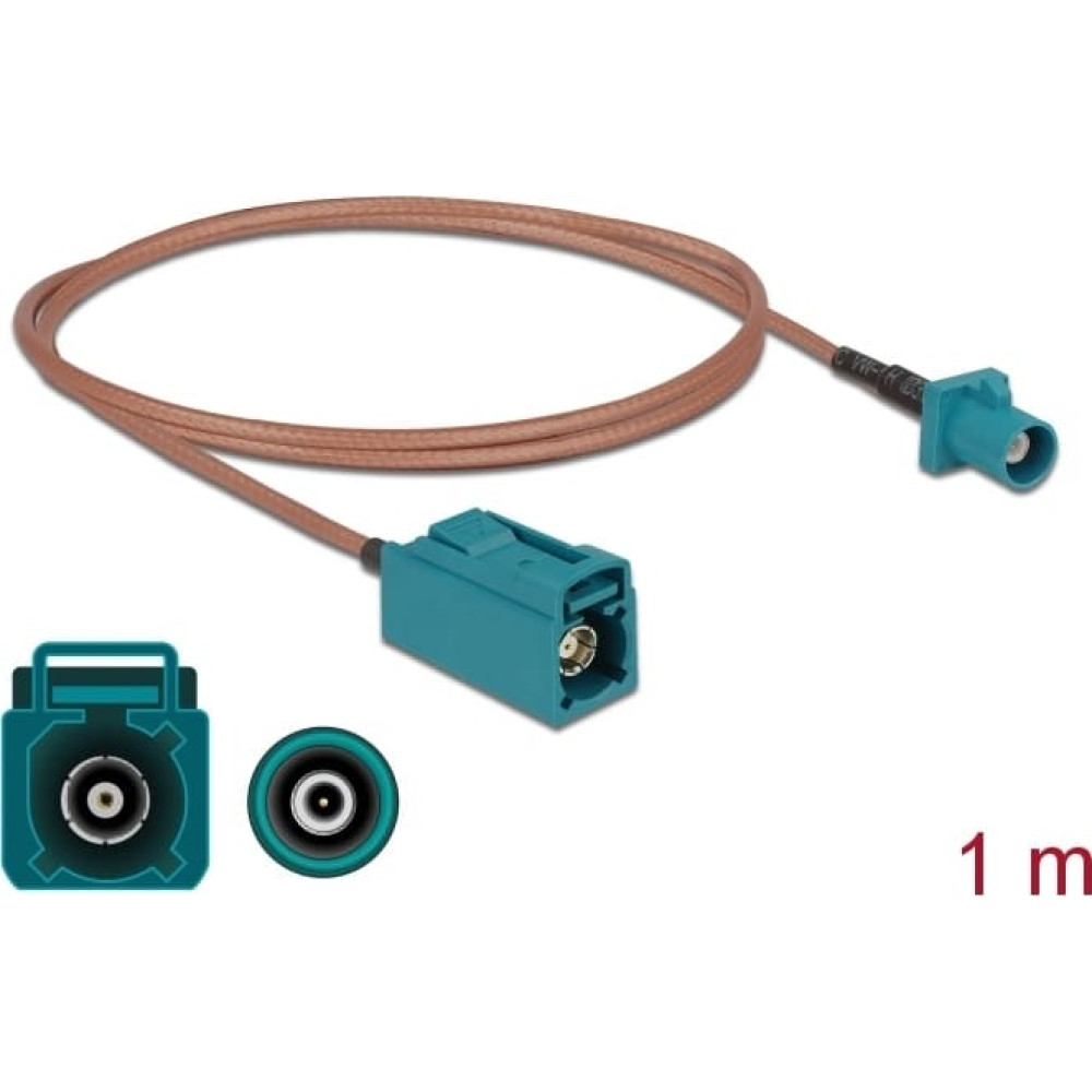 Delock Antenna Cable FAKRA Z plug > FAKRA Z jack RG-316 1 m