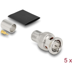 Delock BNC plug for crimping RG11 with matching shrink tube
