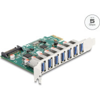 Delock PCI Express x1 Card to 7 x external USB 5 Gbps Type-A female