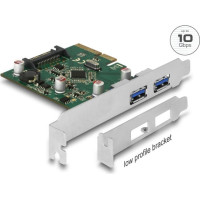 Delock PCI Express x4 Card to 2 x external USB 3.2 Gen 2 Type-A female