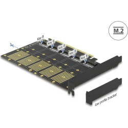 Delock PCI Express x16 Card to 5 x internal M.2 Key B / SATA