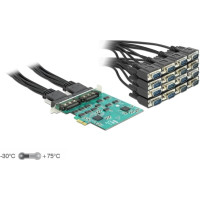 Delock PCI Express x1 Card to 16 x Serial RS-232 High Speed ESD protection