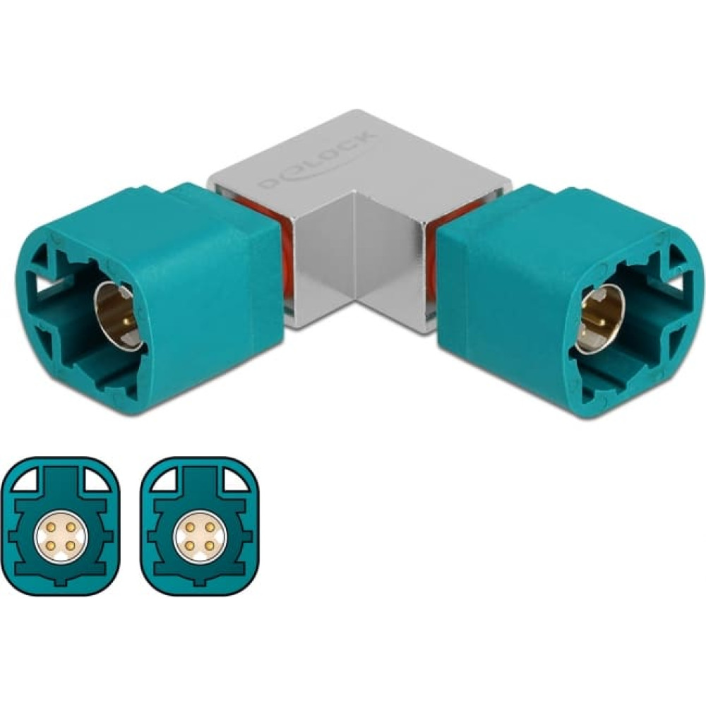 Delock Adapter HSD Z male to HSD Z male angled
