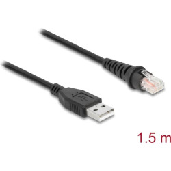 Delock RJ50 to USB 2.0 Type-A Barcode Scanner Cable 1.5 m