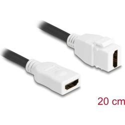 Delock Keystone Module Cable HDMI female to female 8K 60 Hz 20 cm white