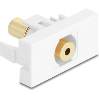Delock Easy 45 Module stereo jack female 3.5 mm 4 pin to stereo jack female 3.5 mm 4 pin gold plated white