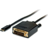 Value USB Type C - DVI Cable, M/M, 2 m