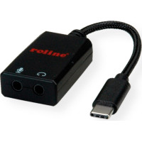 Roline Type C - 2x 3.5mm Audio Adapter, M/F, 0.13 m