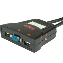 KVM Switch 2-Port, USB, Audio, Roline