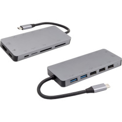 Exsys EX-1221HM USB 3.2 Gen1 C-HUB 11 Ports für Notebook, Matebook und MacBook