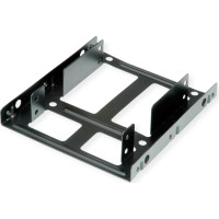 Roline HDD/SSD Mounting Adapter, 3.5 inch frame for 2x 2.5 inch HDD/SSD, metal, black