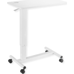 Roline Gas Spring Side Table / Workstation, height adjustable, white