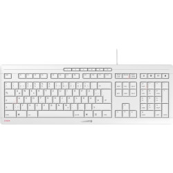 Cherry TAS STREAM KEYBOARD Corded DE-Layout weiß/grau