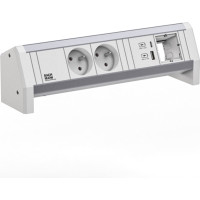 Bachmann DESK 2xUTE 1xUSB A/C 22W 1xCM GST18 RAL9010