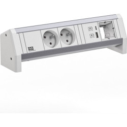 Bachmann DESK 2xUTE 1xUSB A/C 22W 1xCM GST18 RAL9010