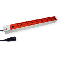 Bachmann 19" 1HE 8xUTE rt 1xFuse 10A Strom 2,0m