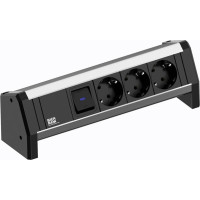 Bachmann Desk 3x earthing contact, switch, 3 m
