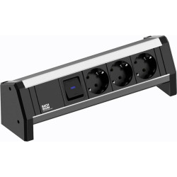 Bachmann Desk 3x earthing contact, switch, 3 m