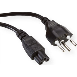 Roline Notebook-Netzkabel, 3-polig, black, 1.8 m