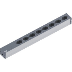 Bachmann 19" socket strip, 8xT13 sockets