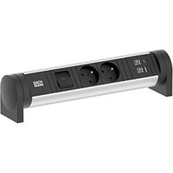 Bachmann CYCLE Desk 2xUTE 1xswitch 1xUSB A/C 22W 0.2m GST18