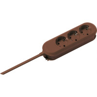 Bachmann SMART 3xCEE7/3 brown, 3x earthing contact