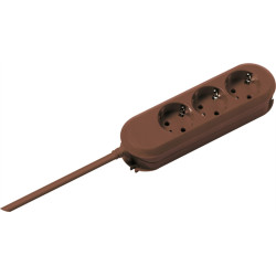 Bachmann SMART 3xCEE7/3 brown, 3x earthing contact