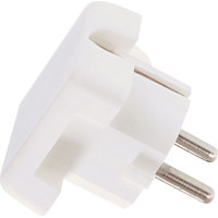 Bachmann earthing contact plug, white flat version, mountable