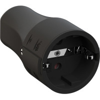 Bachmann mounting coupling black, CEE 7/3 2-pole with earthing contact