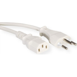 Value Power Cable, Straight IEC, white, 1.8m, CH, 1.8 m