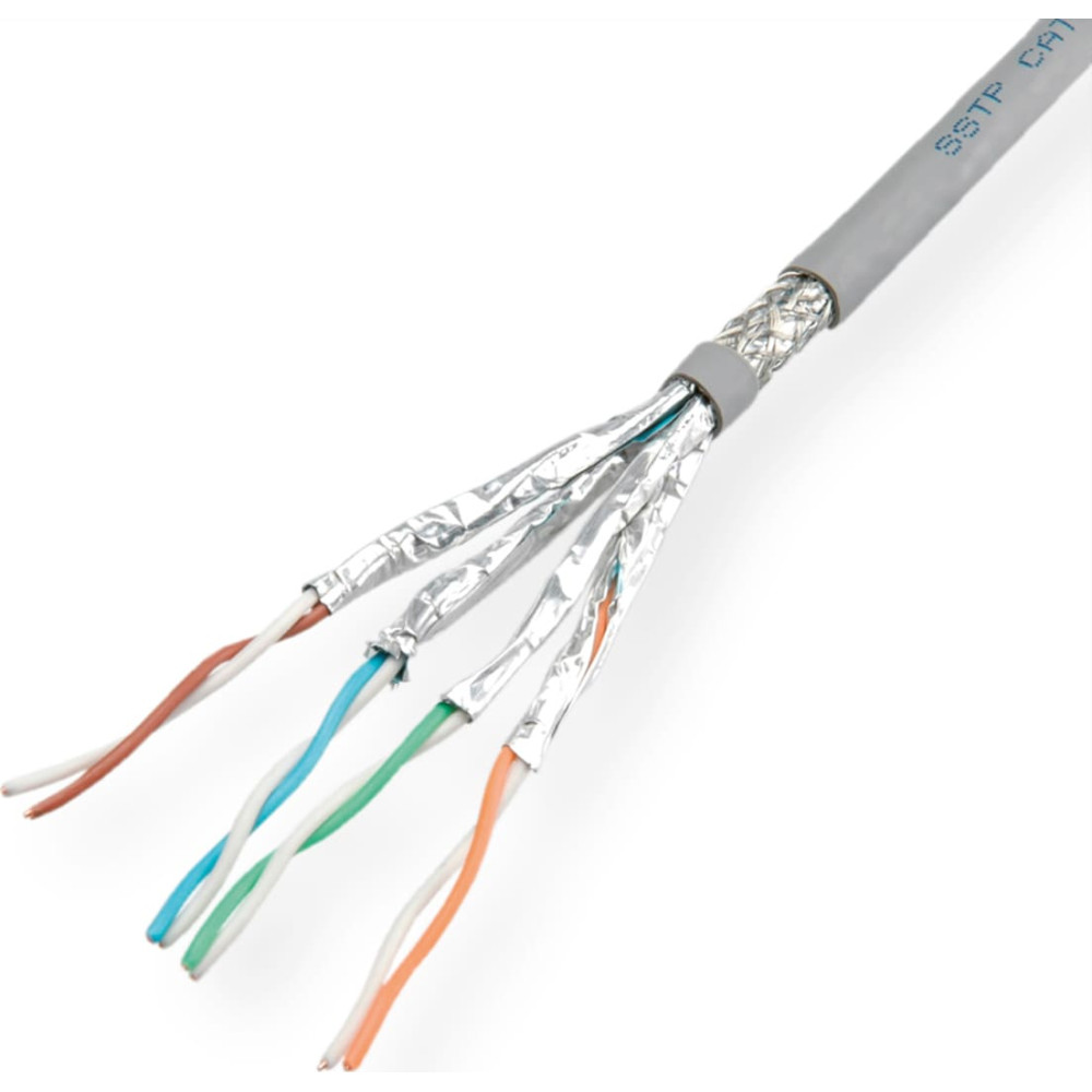 Roline S/FTP PiMF Cable Cat.7 (Class F), Solid Wire, 100m