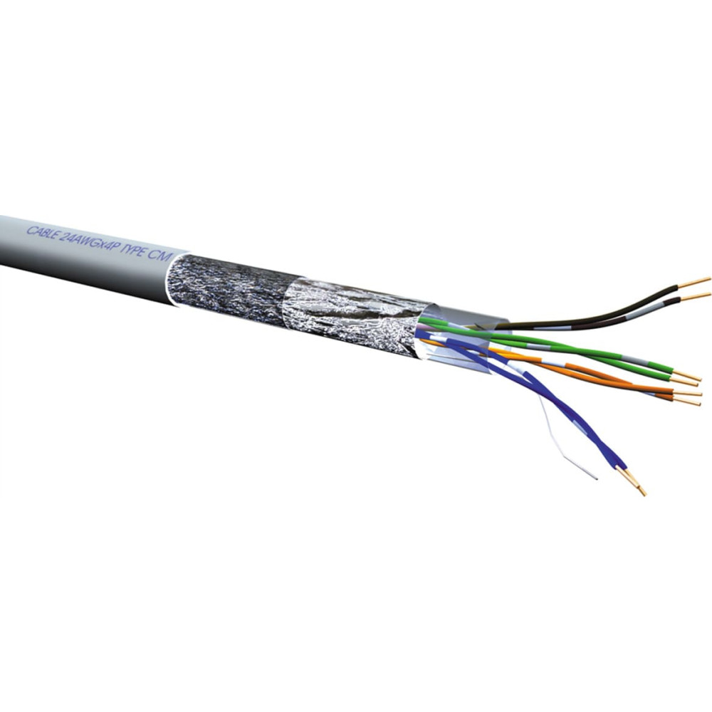 Roline S/FTP Cable Cat.5e (Class D), Stranded Wire, 100 m