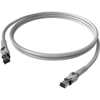 Easylan VarioBoot Patch cable Cat.6A, S/FTP, grey, 0.5 m