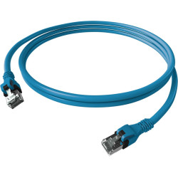 Easylan DualBoot® PushPull Patch Cable Cat.6A (Class EA), S/FTP, RJ45 / RJ45, blue, 10 m
