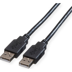 Roline USB 2.0 Cable, A - A, M/M, black, 0.8 m
