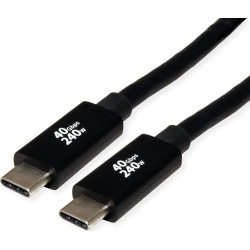 Roline Cable USB4 Gen3x2, with Emark, C–C, M/M, 240W, black, 2 m