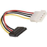 Roline Power Adapter Cable, 4-Pin HDD to SATA, 0.15 m