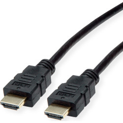 Kabelis HS HDMI + Eth., TPE, melns, 1.5m, Roline