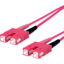 Telegärtner TELEGÄRTNER FO duplex patch cord 2x G50/125 OM4, 1x SC Duplex - 1x SC Duplex, violet, 10 m