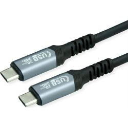Value Cable USB4 Gen2x2, with Emark, C–C, M/M, 240W, black, 2 m