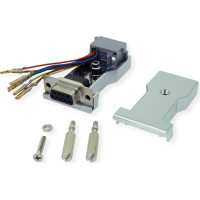 Roline DB9 socket - RJ-45 socket 8P / 8C 8-Wire, silver