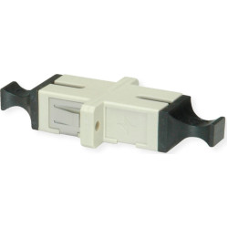 Telegärtner TELEGÄRTNER SC adaptor, Multimode, ceramic sleeve, plastic housing, beige