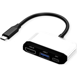 Value Dockingstation Type C, 1x HDMI 4K30, 1x USB 3.2 Gen 1 A, 1x Type C (PD)