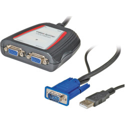 Value Portable VGA Video Splitter, 2-way, 250 MHz
