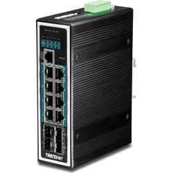 Trendnet Industrie Switch 12Port Gbit ManagedL2+ PoE+ Metall