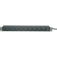 Roline PDU for Cabinet, 9x socket, 45°, 16A, UTE Version, black, 2.0 m