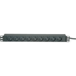 Roline PDU for Cabinet, 9x socket, 45°, 16A, UTE Version, black, 2.0 m